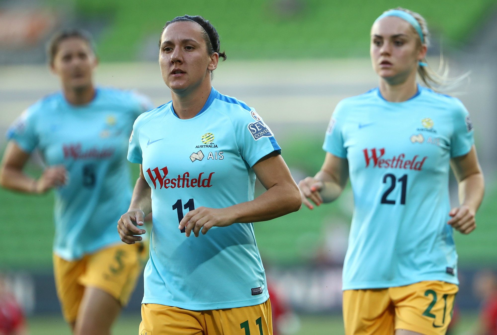 Matildas warm-up Matildas warm-up