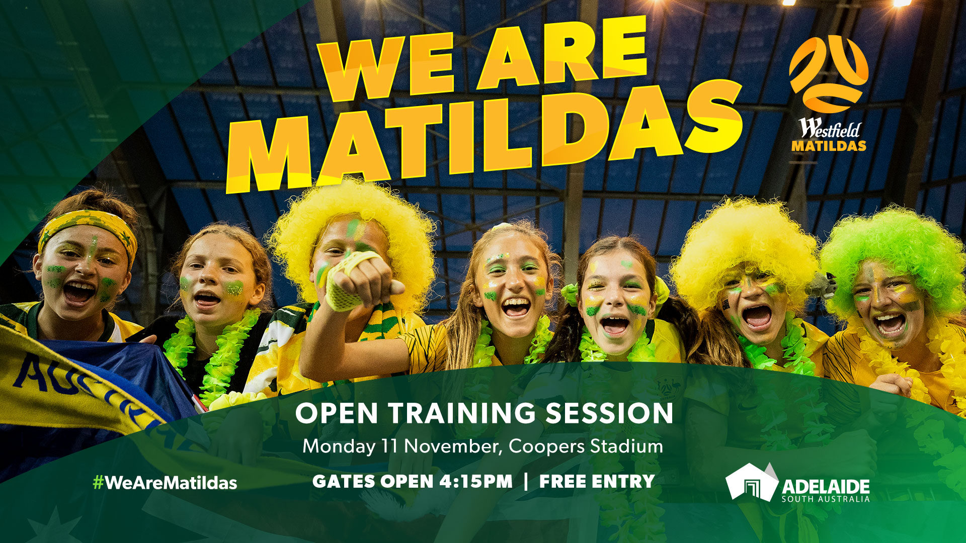 Matildas open training session in Adelaide