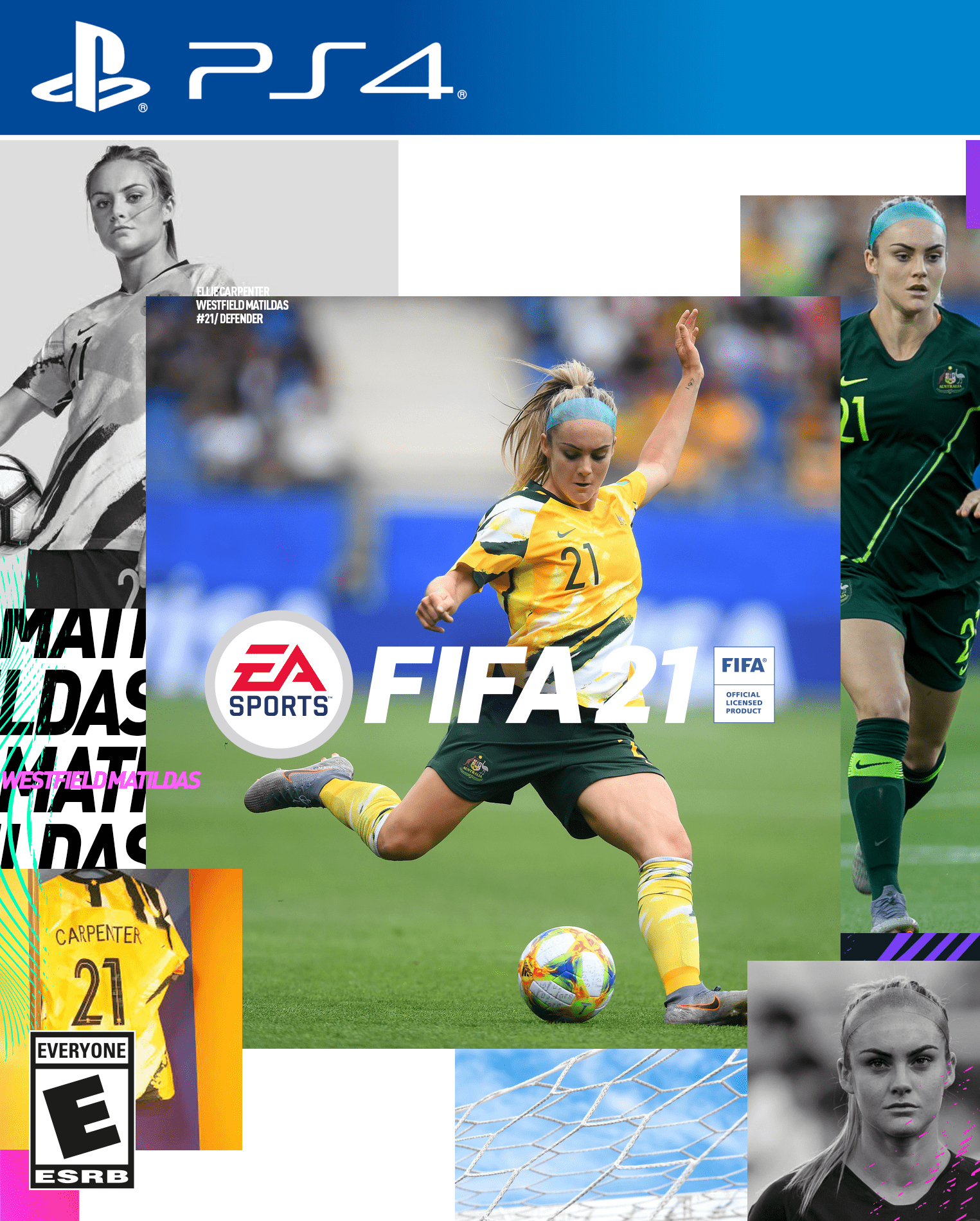 Ellie Carpenter FIFA 21 cover Westfield Matildas