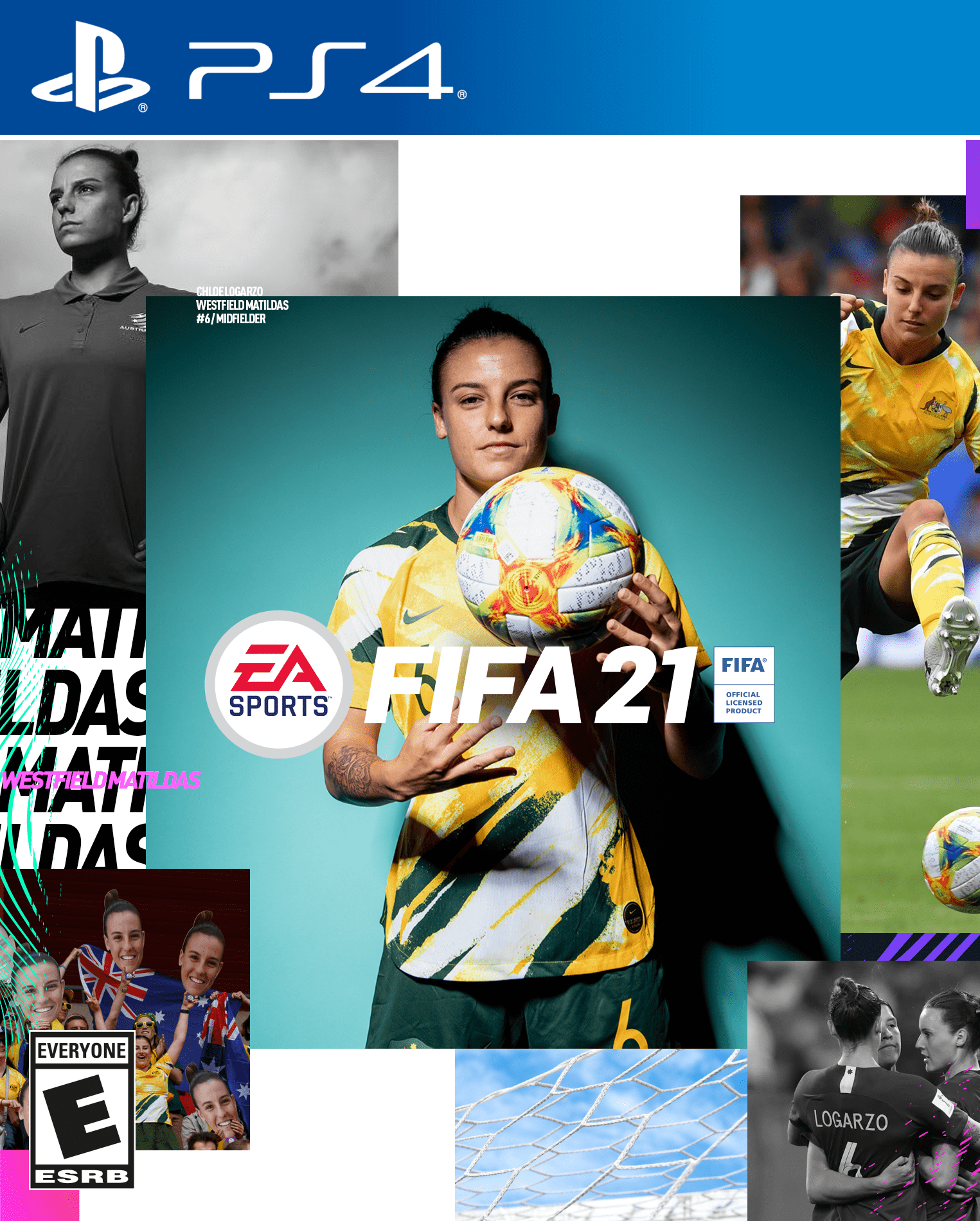 Chloe Logarzo FIFA 21 cover Westfield Matildas