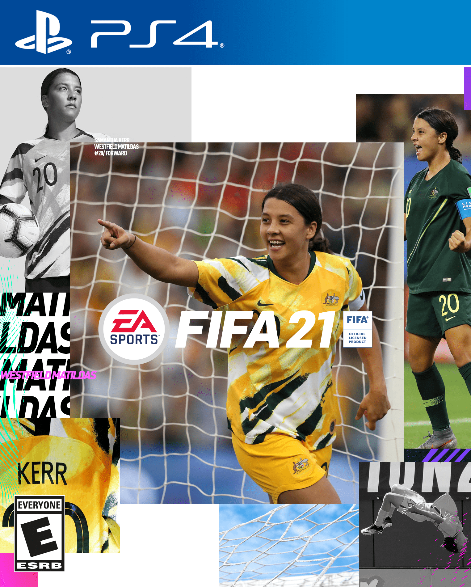 Sam Kerr FIFA 21 cover Westfield Matildas