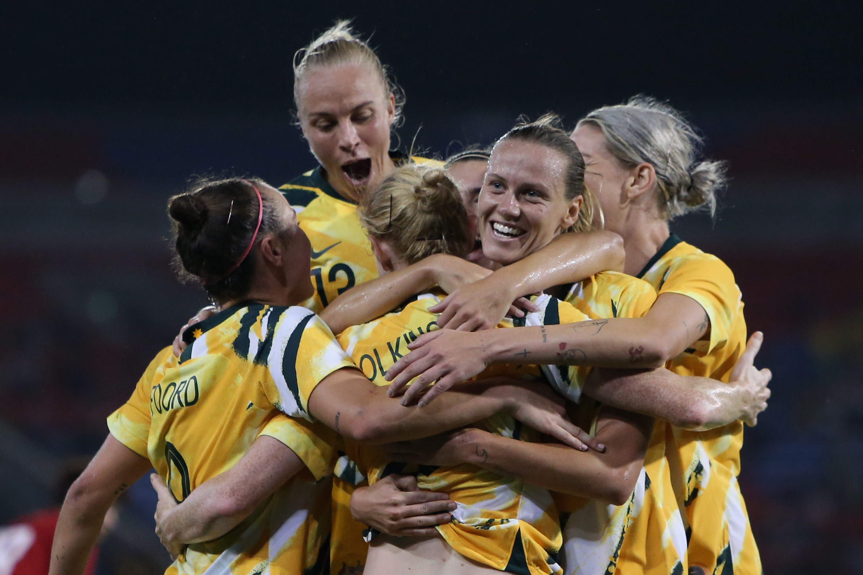 Westfield Matildas celebrate