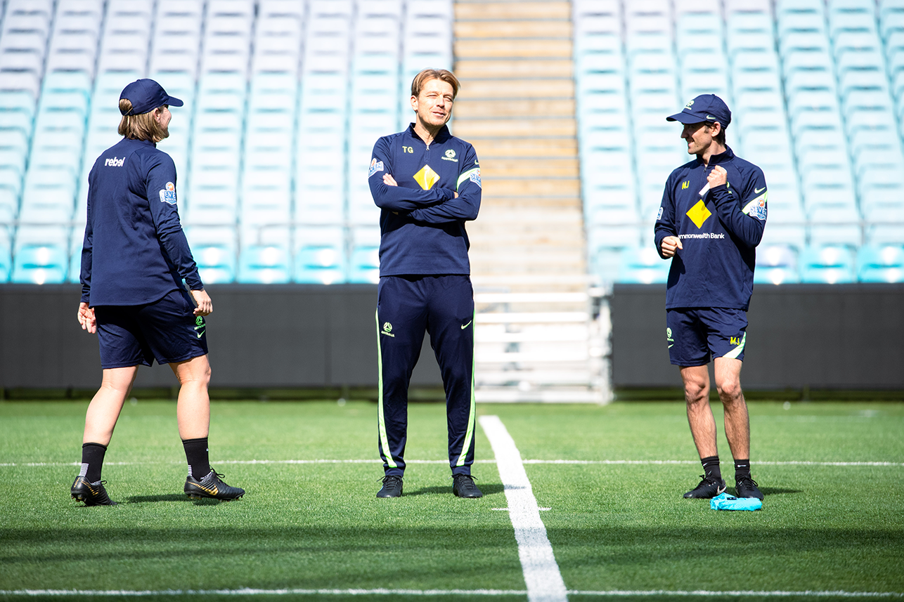 Tony Gustavsson and Mel Andreatta in camp, Sydney