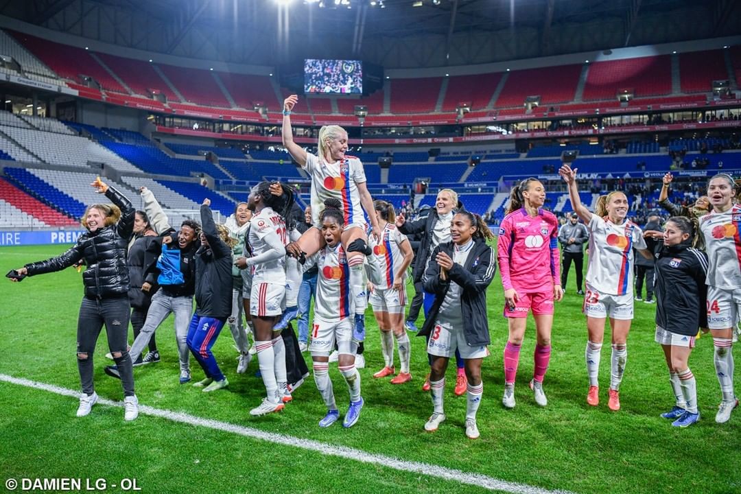 Ellie Carpenter in Lyon's 6-1 win. (Source: @OLfeminin Instagram)