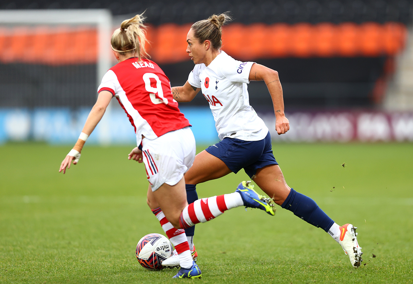 Kyah Simon of Tottenham Hotspur against Arsenal (Photo: @SpursWomen Twitter)