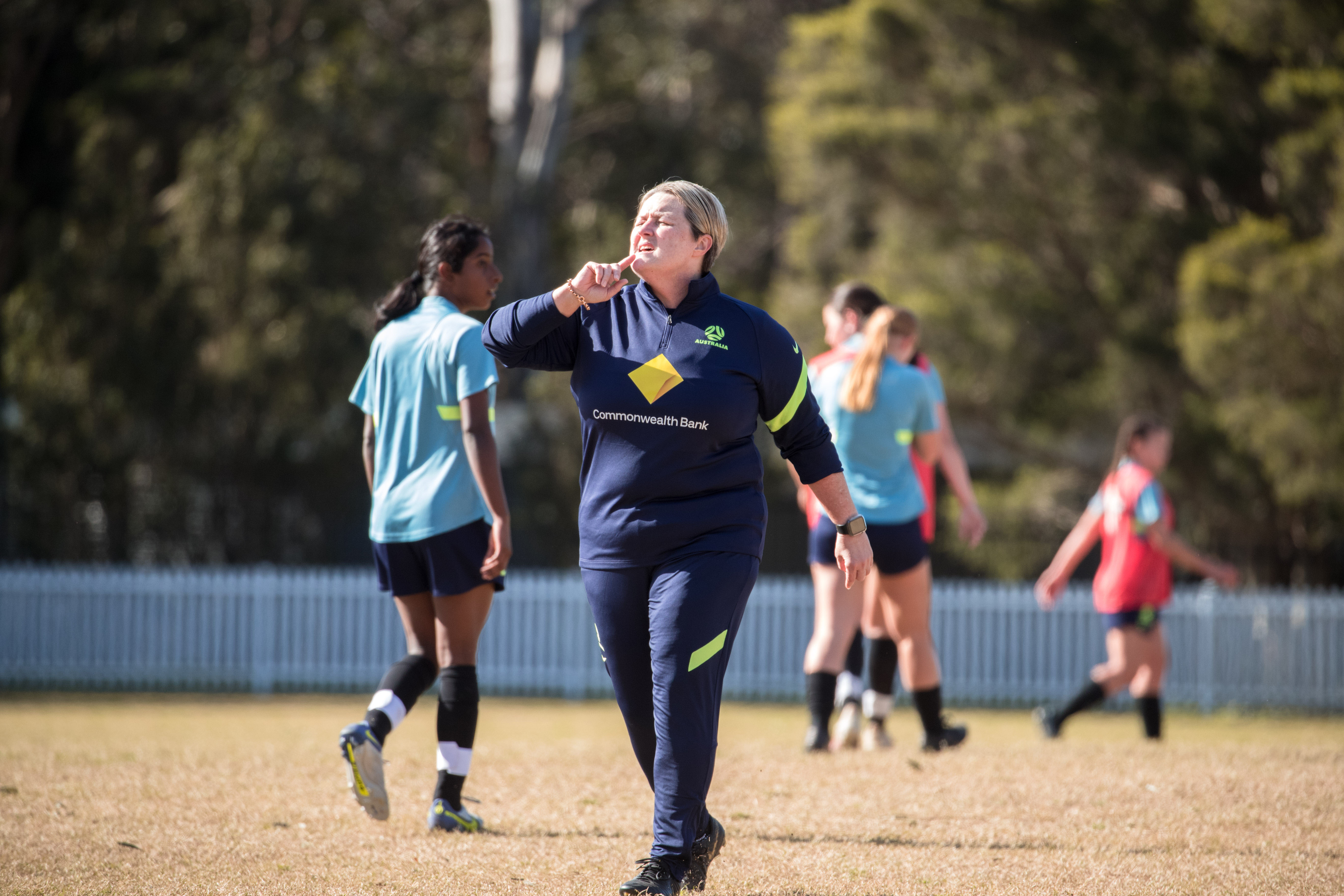 Head Coach Rae Dower during CommBank Junior Matildas camp in June 2022. (Photo: Ann Odong/Football Australia)