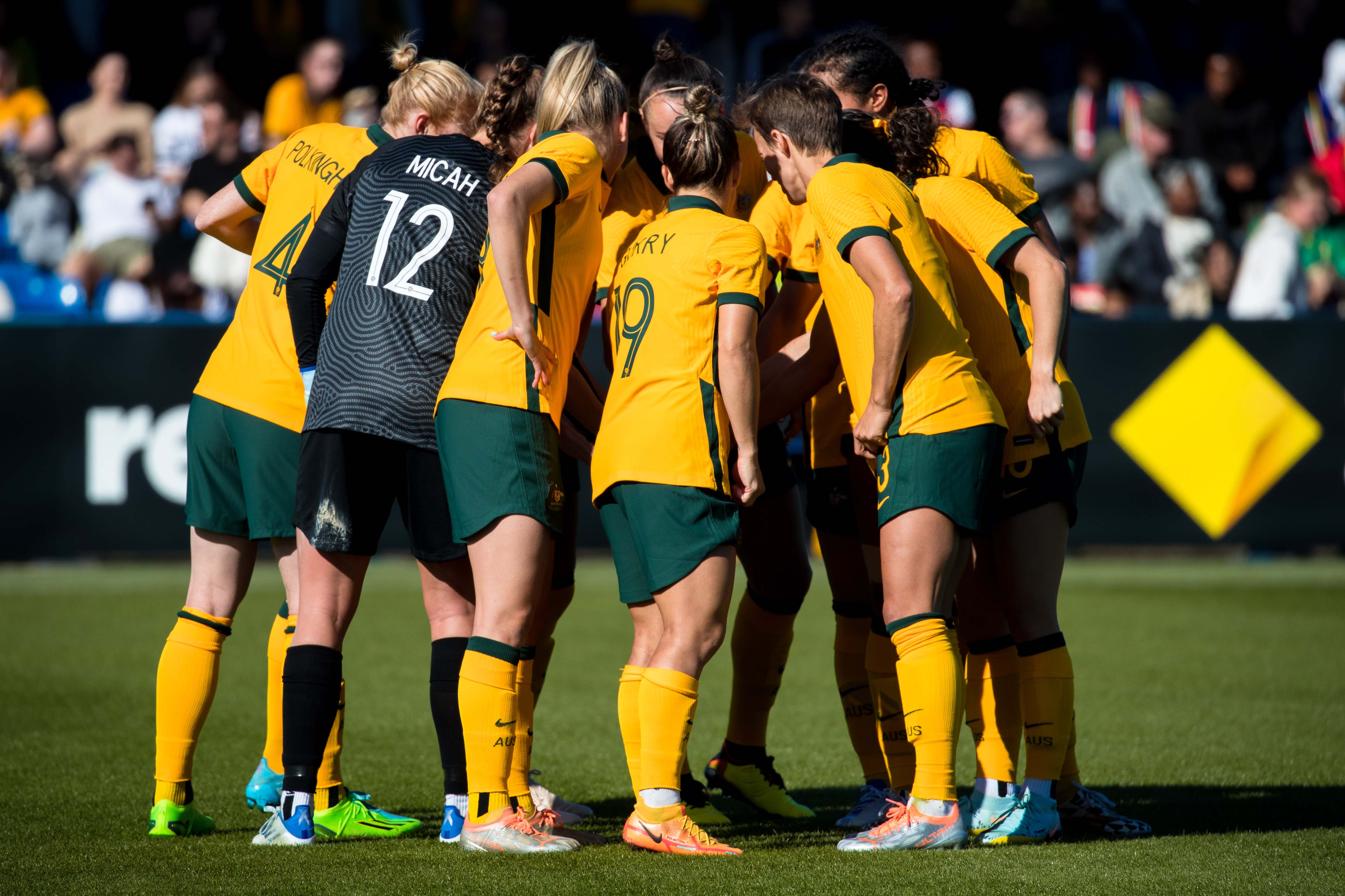 The CommBank Matildas in London. (Photo: Ann Odong/Football Australia)