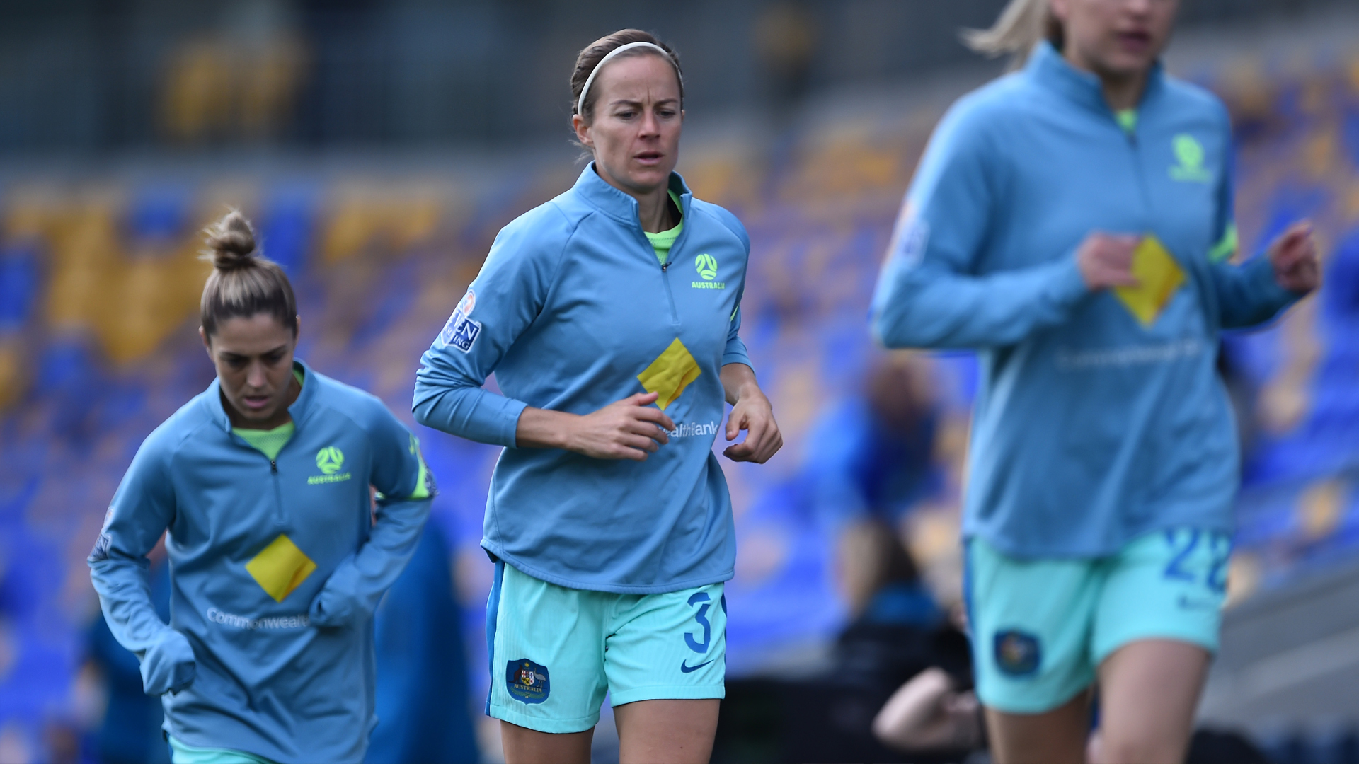 Aivi Luik before Australia's game against Scotland in London. (Photo: Harriet Lander)