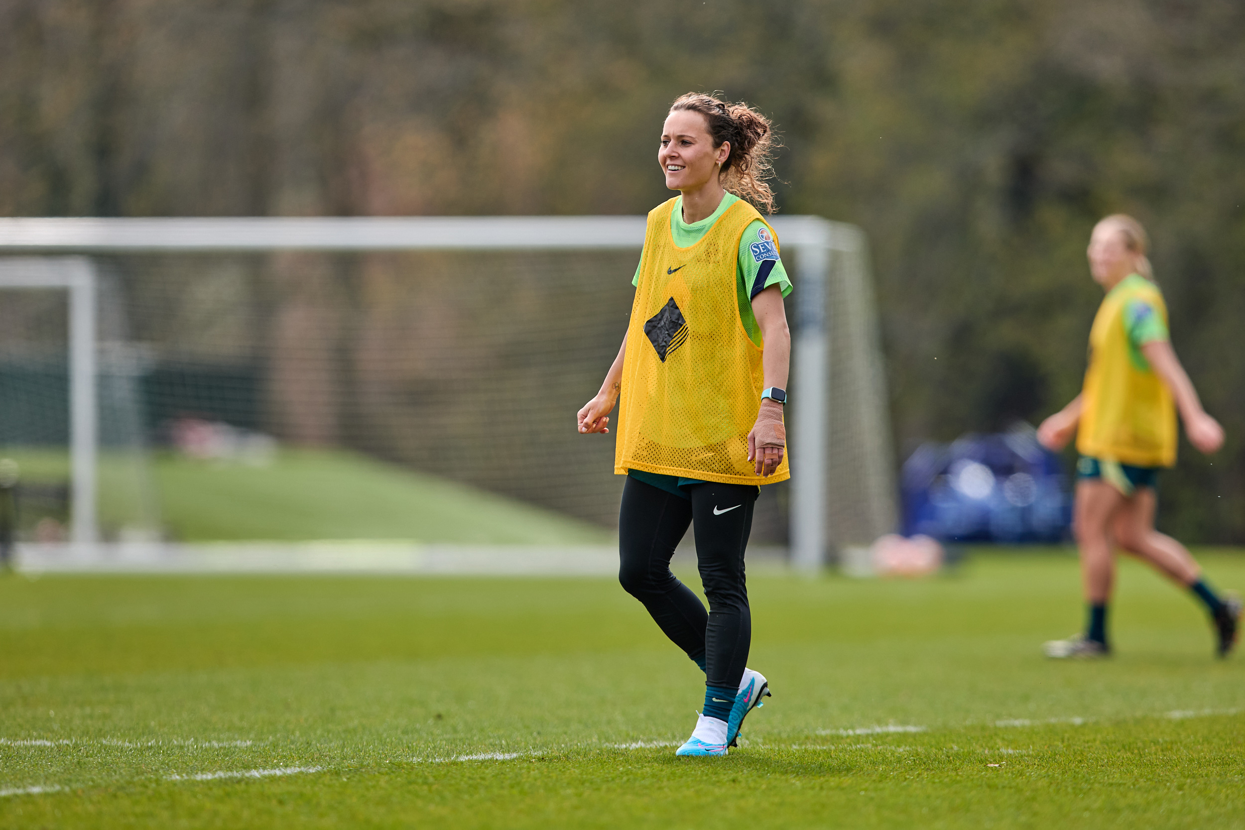 Hayley Raso during training in Surrey. (Photo: Rachel Bach/By The White Line) Hayley Raso during training in Surrey. (Photo: Rachel Bach/By The White Line)