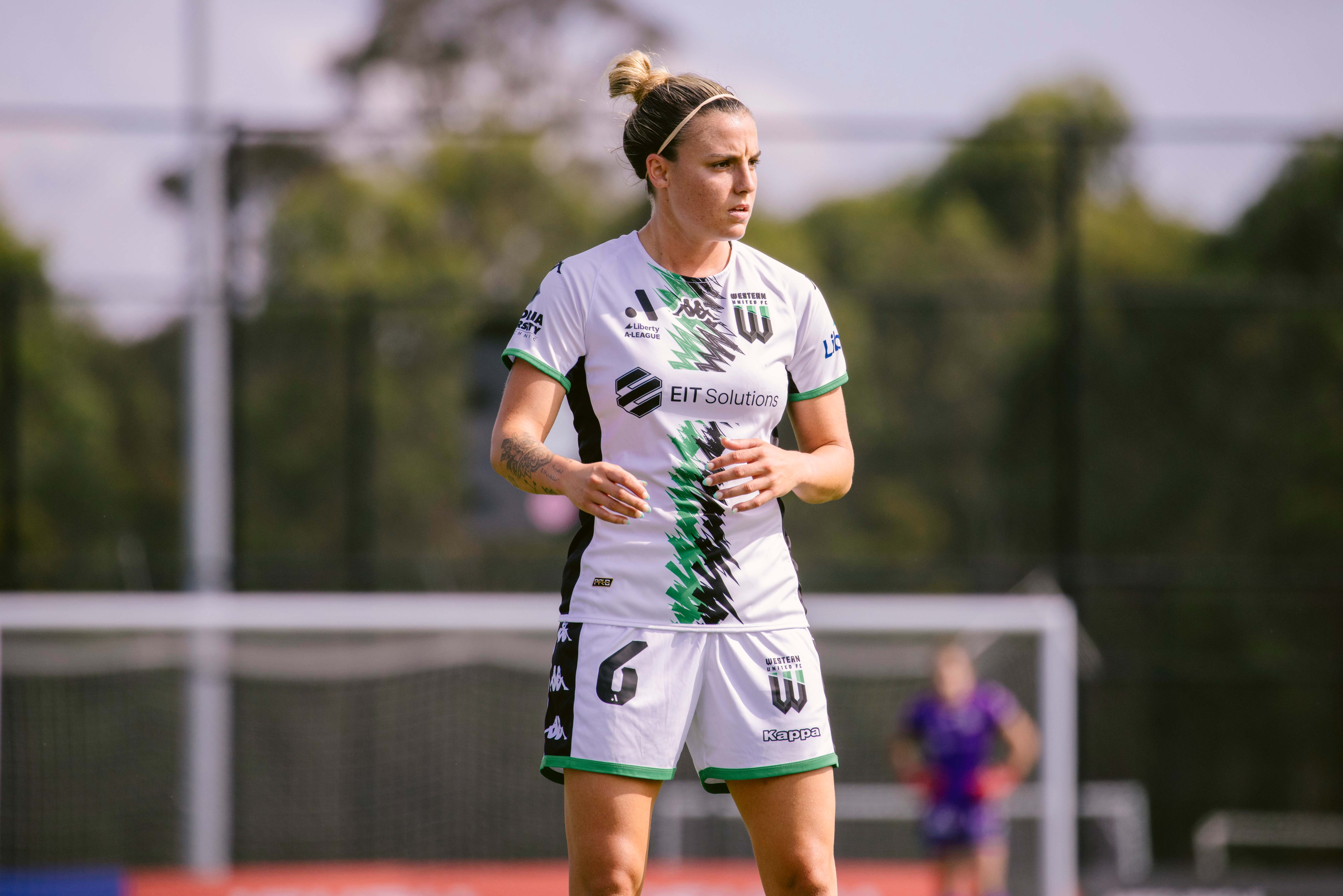 Chloe Logarzo during Western United's game against Western Sydney Wanderers. (Photo: Tiffany Williams/Football Australia)