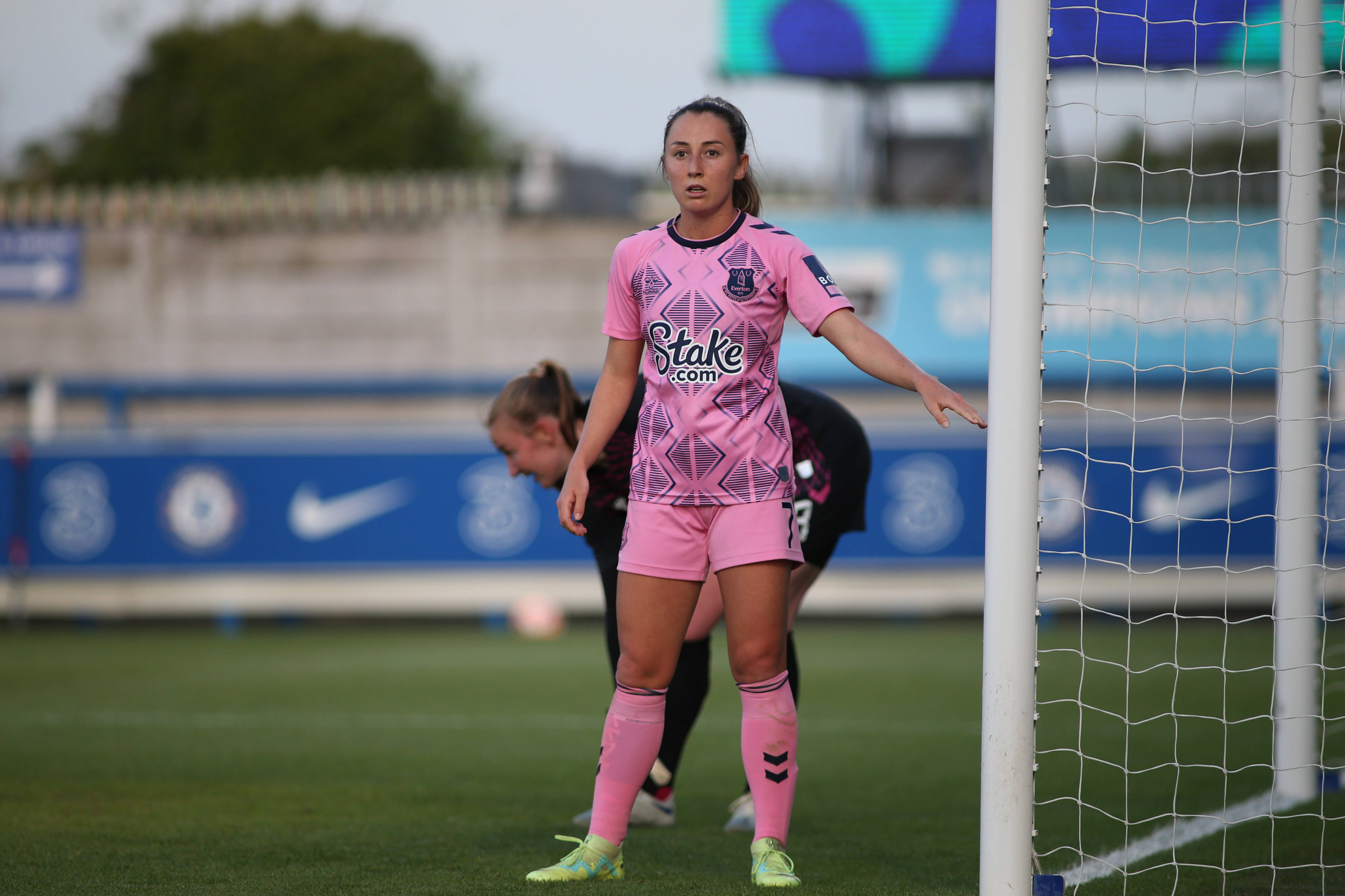 Clare Wheeler ( 7 Everton) during the Barclays FA Womens Super League game between Chelsea and Everton United at Kingsmeadow, London, England. (Pedro Soares / SPP)