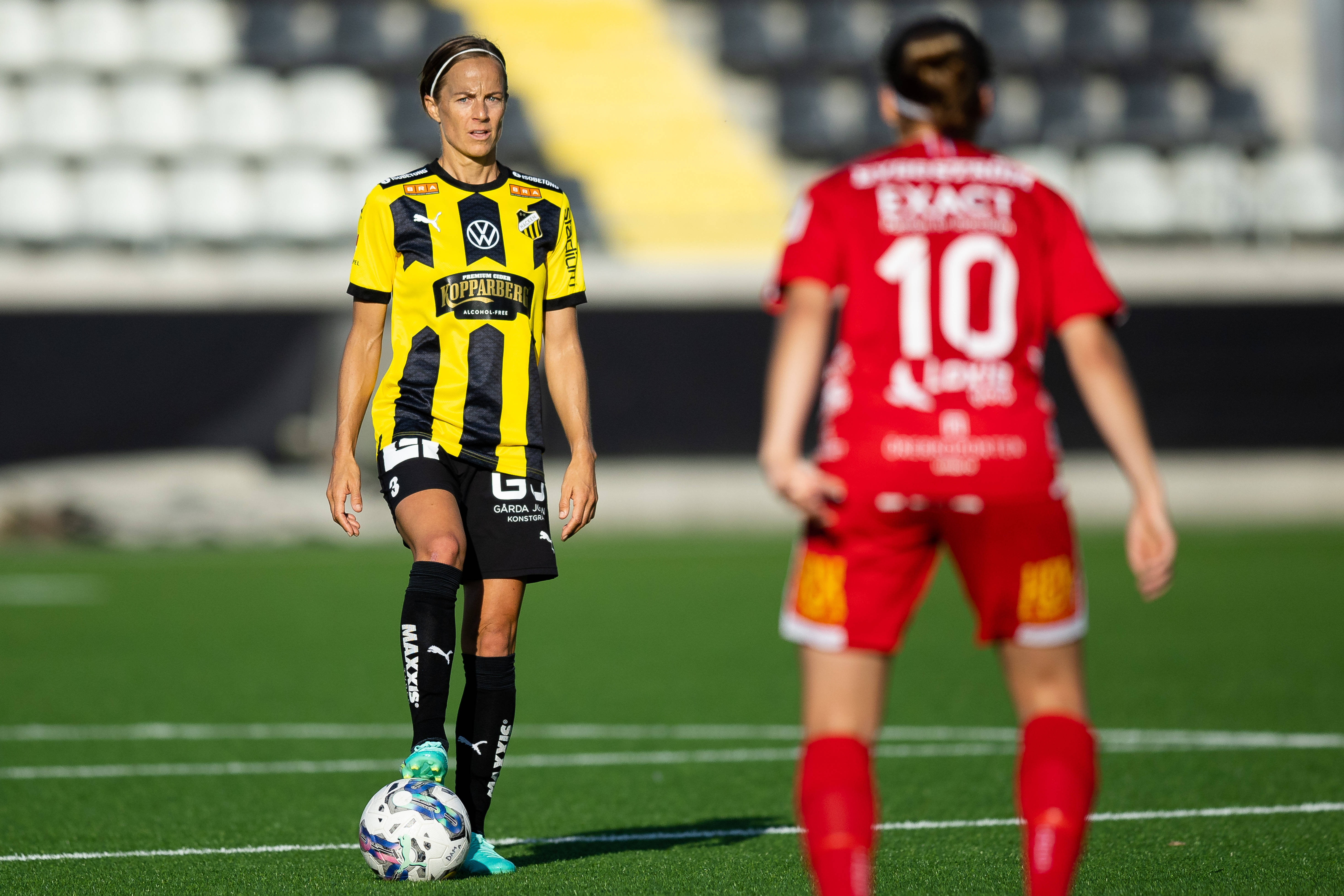 Häckens Aivi Luik during the Damallsvenskan football match between Häcken and Örebro on July 7, 2023 in Gothenburg.