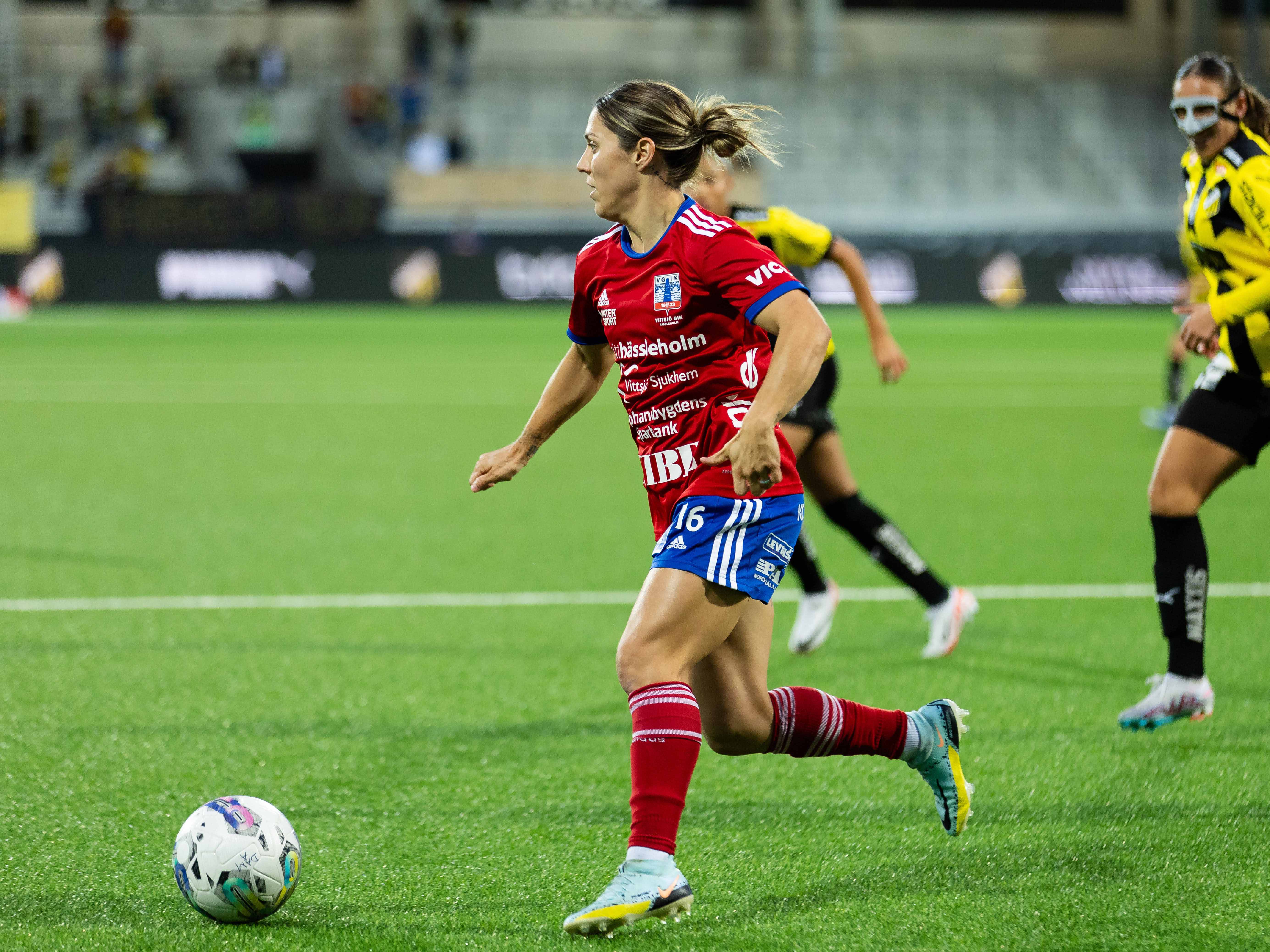 Vittsjös Katrina Gorry during the Damallsvenskan football match between Häcken and Vittsjö on October 6, 2023 in Gothenburg.