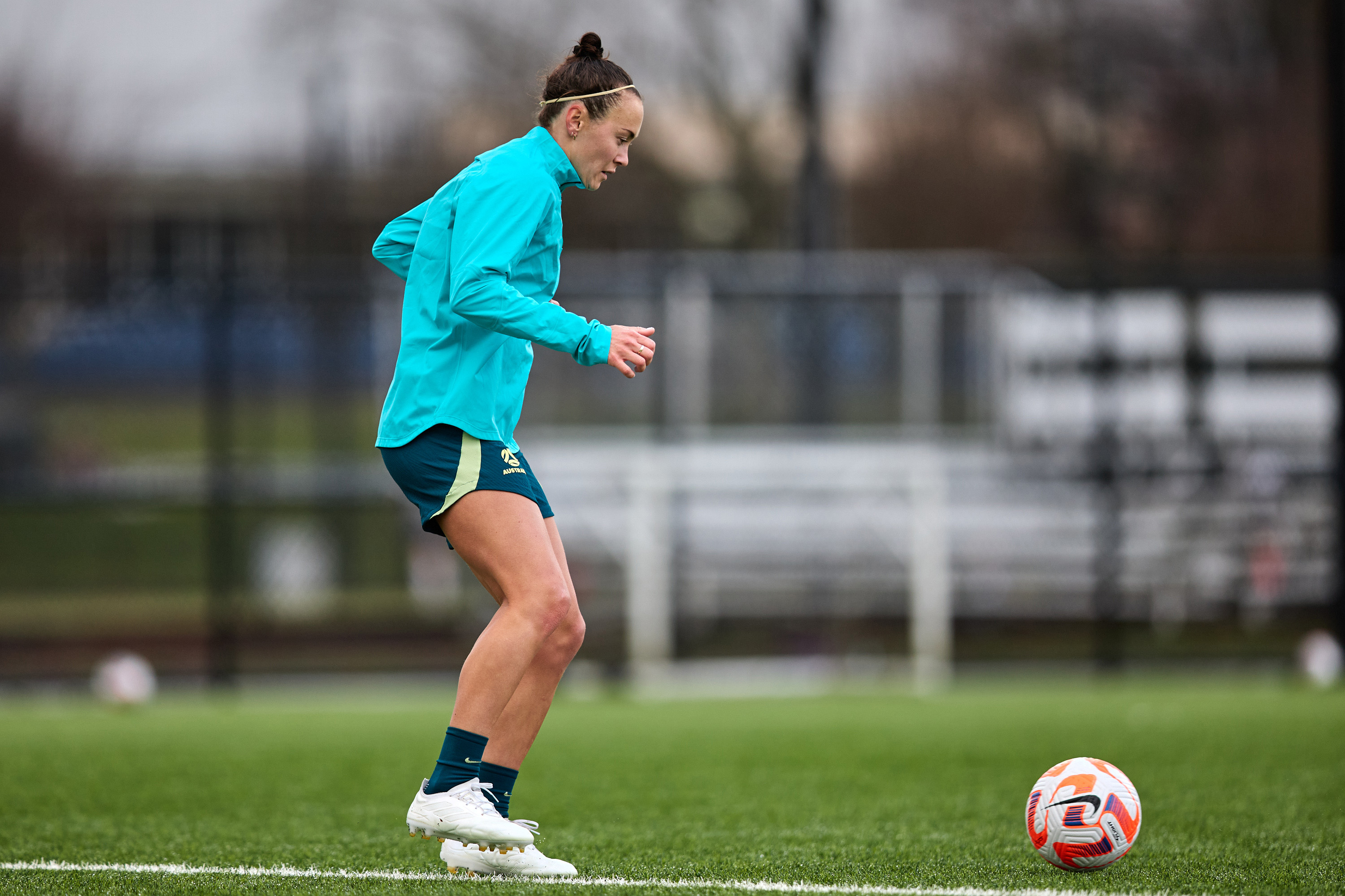 Caitlin Foord during training in Vancouver. (Photo: Rachel Bach/By The White Line)