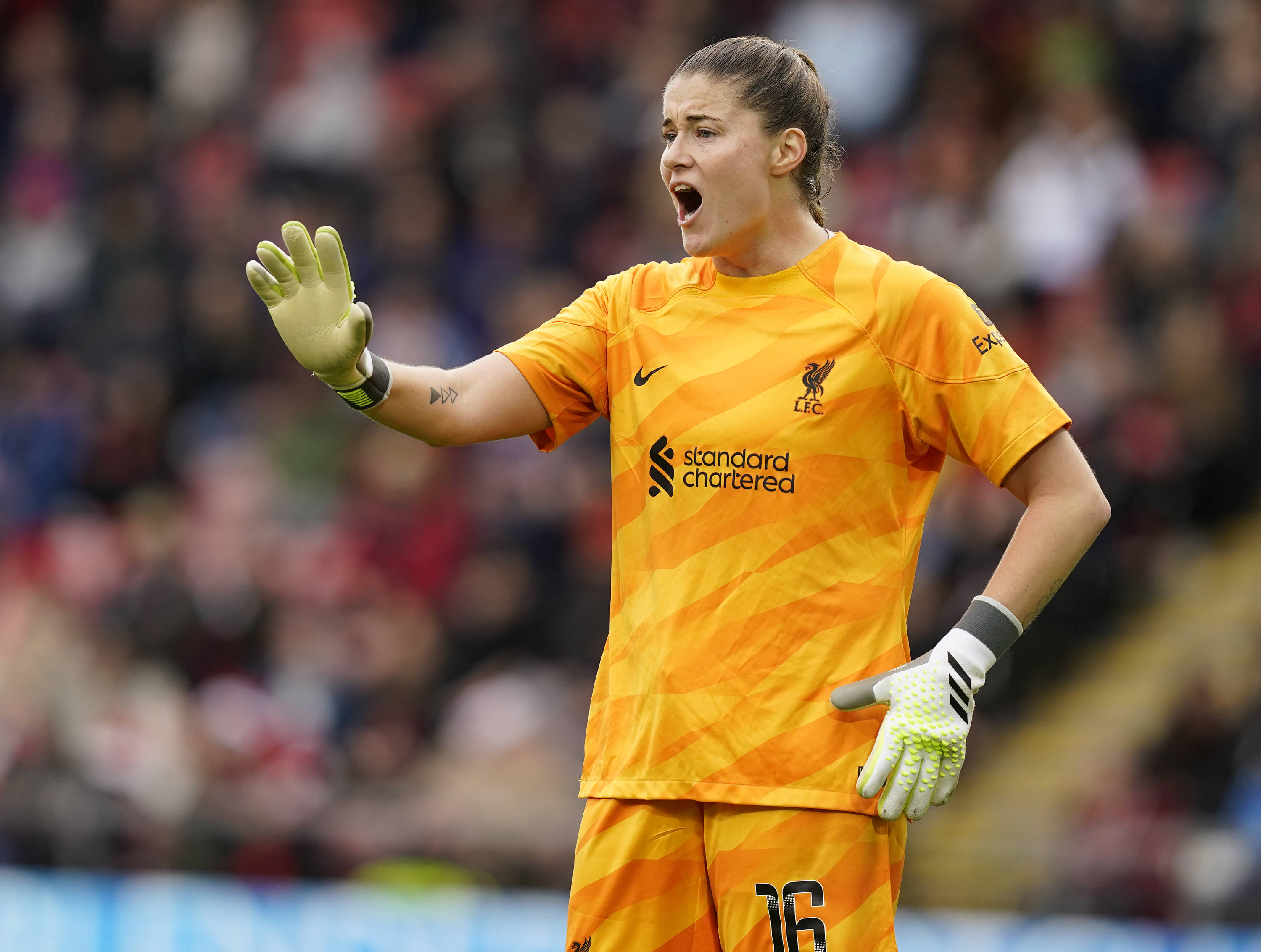 Teagan Micah of Liverpool during the The FA Women s Super League match at Leigh Sports Village, Leigh. Picture credit should read: Andrew Yates / Sportimage