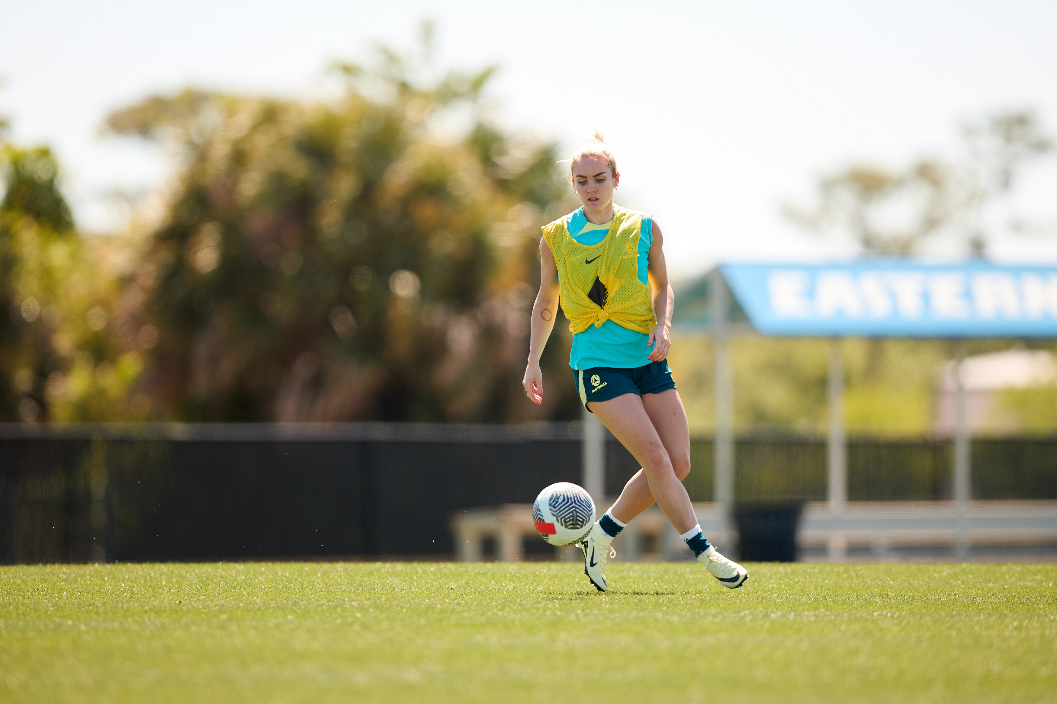 Ellie Carpenter during training in Melbourne, Florida. (Photo: Rachel Bach/By The White Line)
