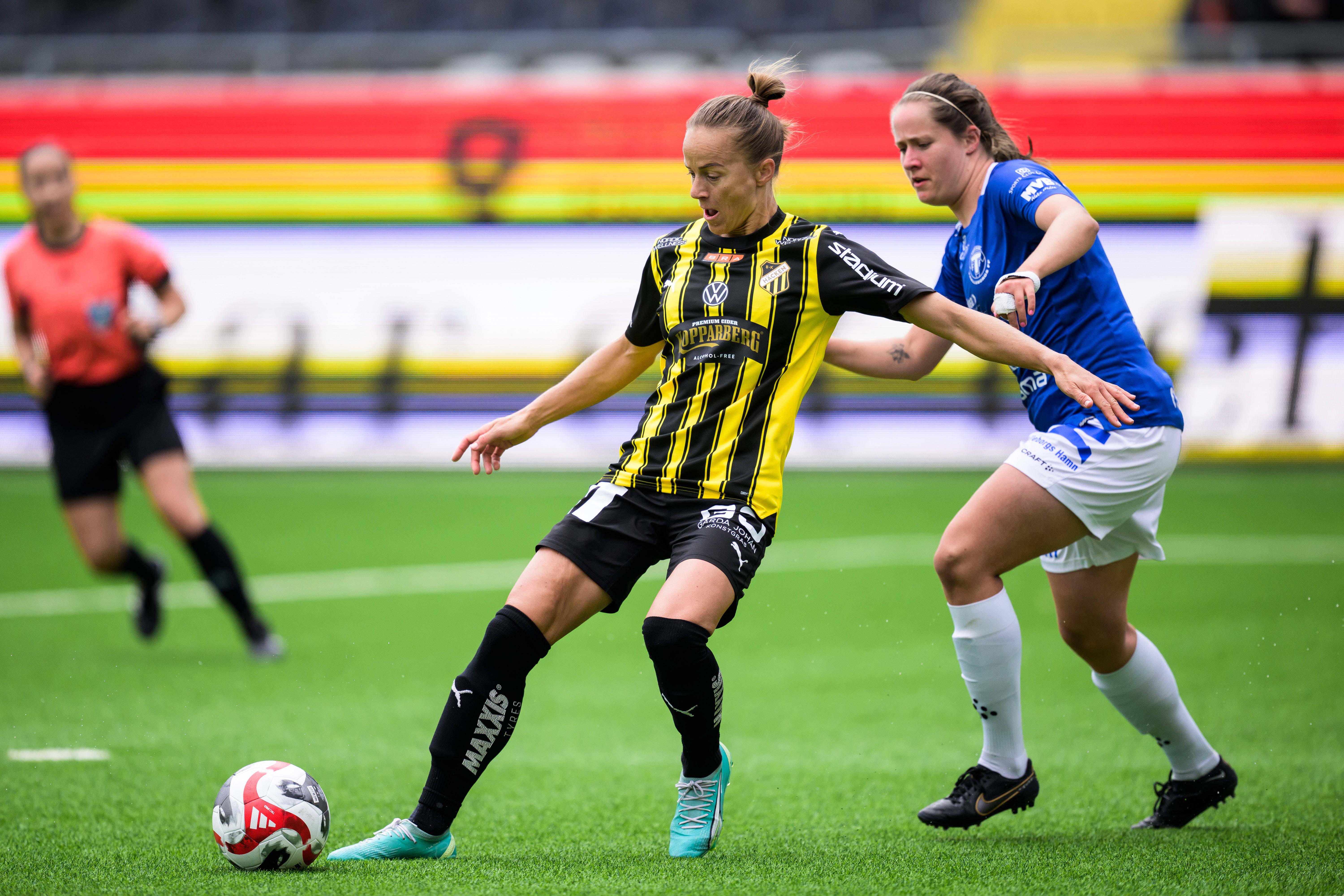 Aivi Luik makes her starting return for BK Häcken against Trelleborgs FF in the OBOS Damallsvenskan. (Photo: Carl Sandin/Bildbyran via IMAGO)