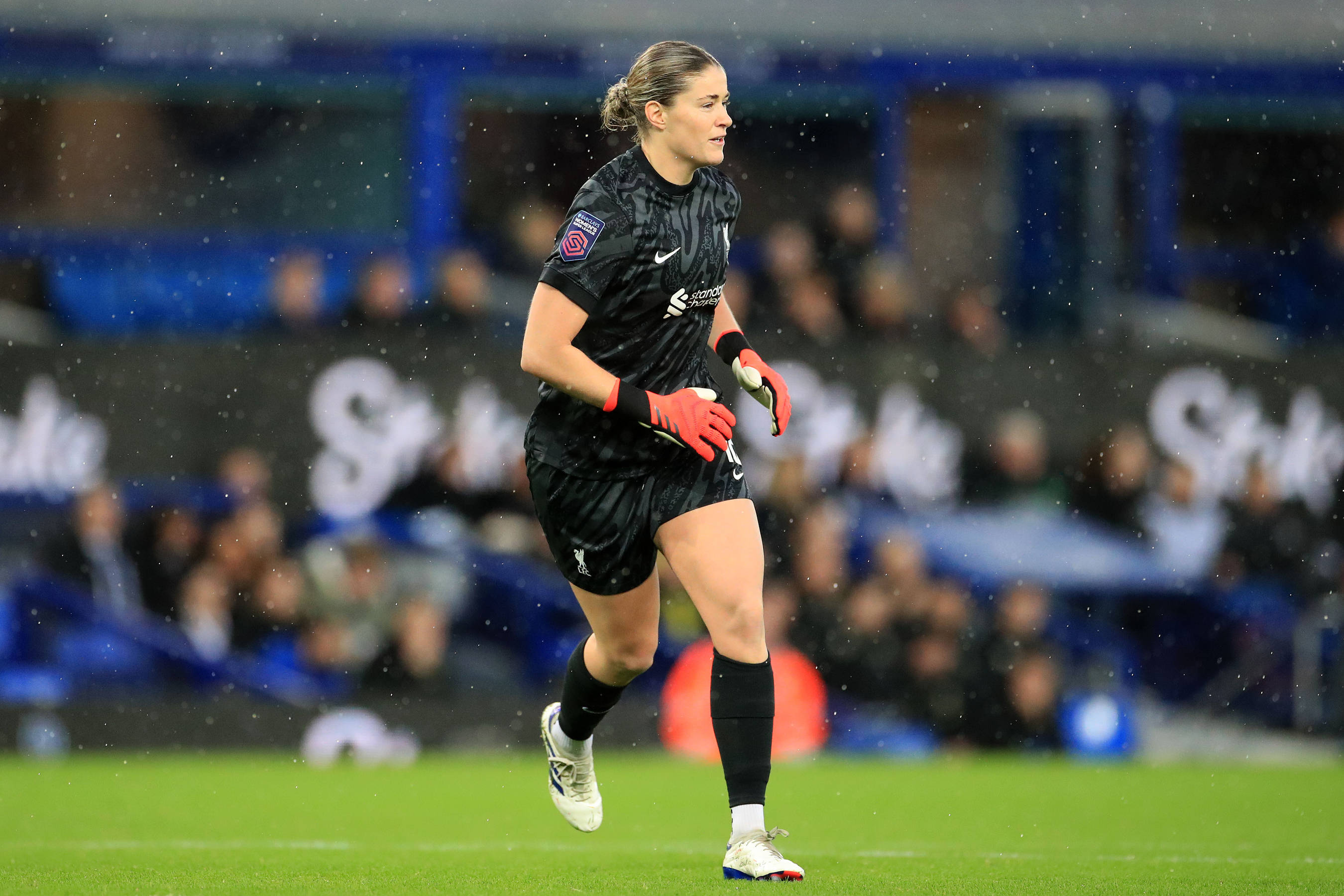 Teagan Micah of Liverpool Women in action during the FAWSL match between Everton Women and Liverpool Women at Goodison Park, Liverpool, England on 17 November 2024. Copyright: xCarltonxMyriex PMI-6541-0113