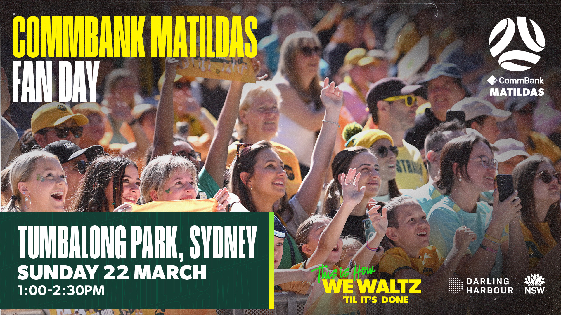 CommBank Matildas Official Thank You Event - Sunday, 22nd March Tumbalong Park, Sydney