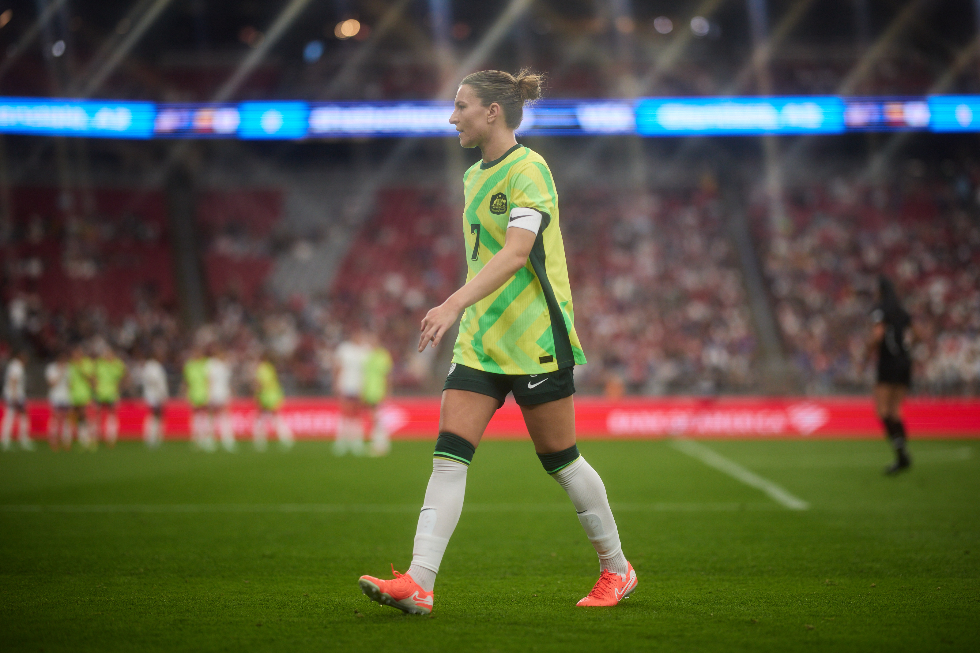 Steph Catley during the SheBelievesCup game against USA and Australia. (Photo: Rachel Bach/By The White Line)
