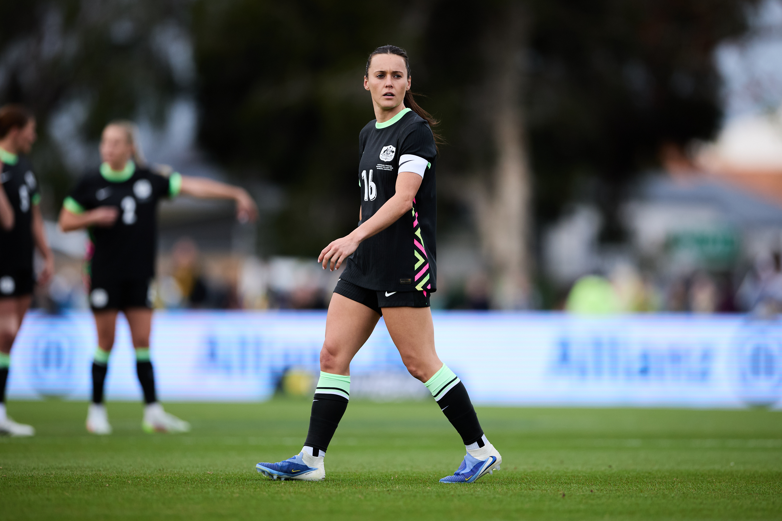 Hayley Raso during Australia's game against Panama at Hands Oval, Bunbury. (Photo: Rachel Bach/Football Australia)