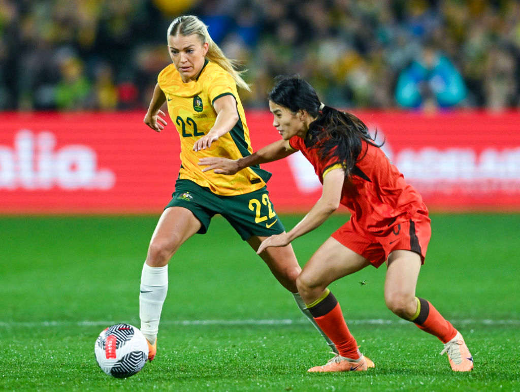 ADELAIDE, AUSTRALIA - MAY 31:Charlotte Grant of Australia during the international friendly match between Australia Matildas and China PR at Adelaide Oval on May 31, 2024 in Adelaide, Australia. (Photo by Mark Brake/Getty Images)
