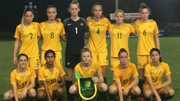 Mini Matildas starting XI against Vietnam.