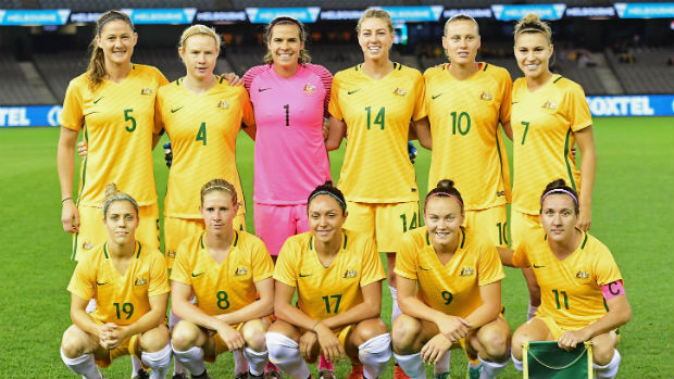 The Westfield Matildas starting XI against New Zealand at Etihad Stadium.