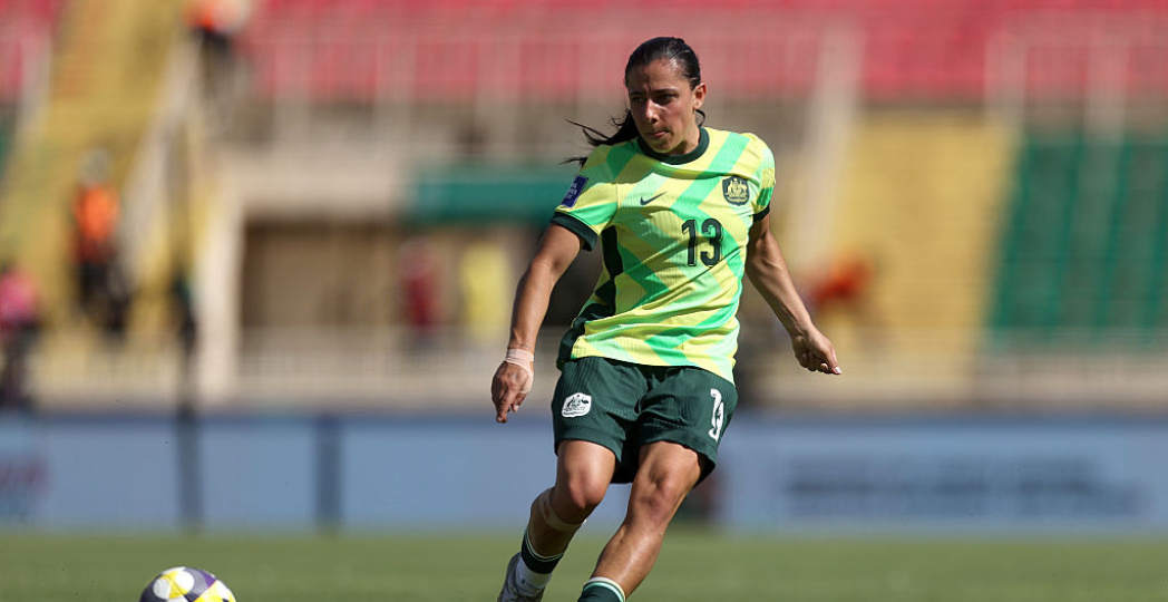 NAIROBI, KENYA - APRIL 11: Alex Chidiac of Australia passes the ball during the FIFA Series 2026 match between Australia and Malawi at Nyayo National Stadium on April 11, 2026 in Nairobi, Kenya. (Photo by FIFA/FIFA via Getty Images)