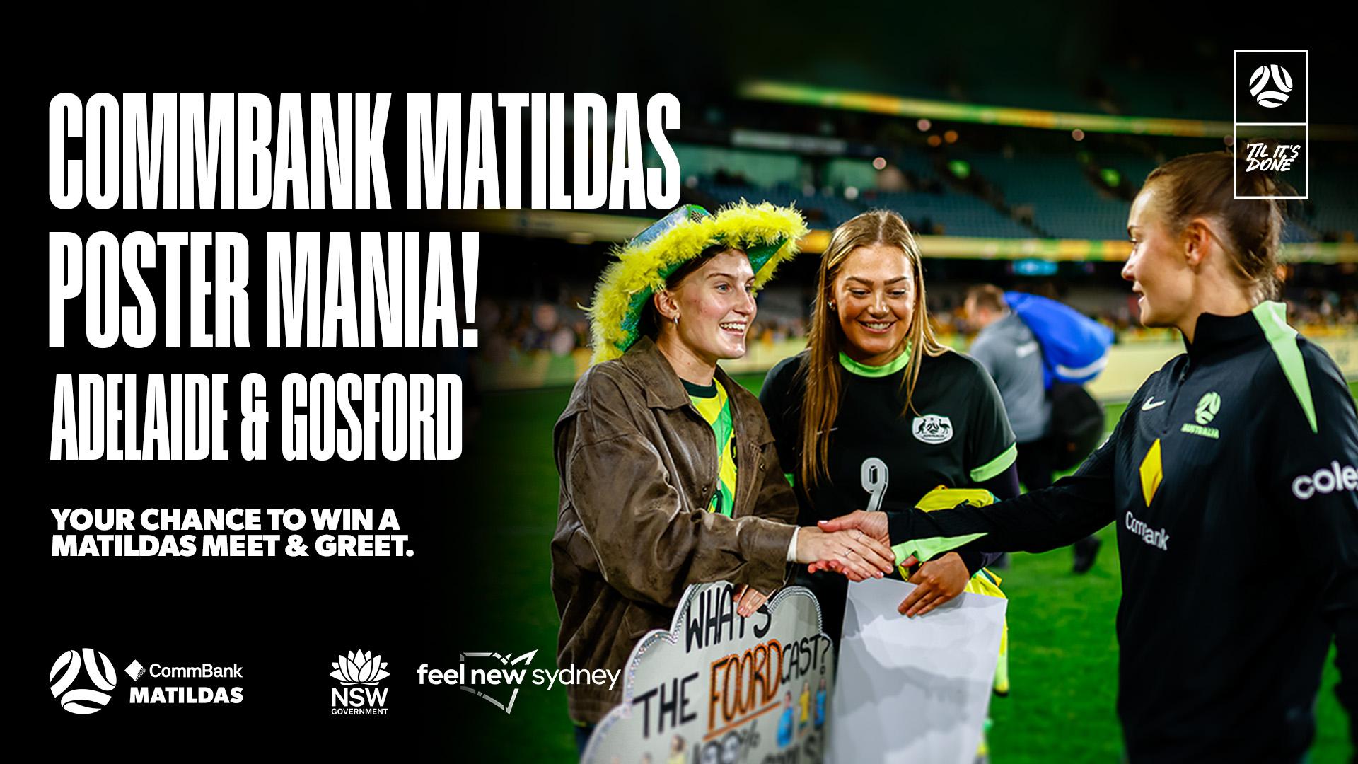 CommBank Matildas Poster Mania in Gosford & Adelaide