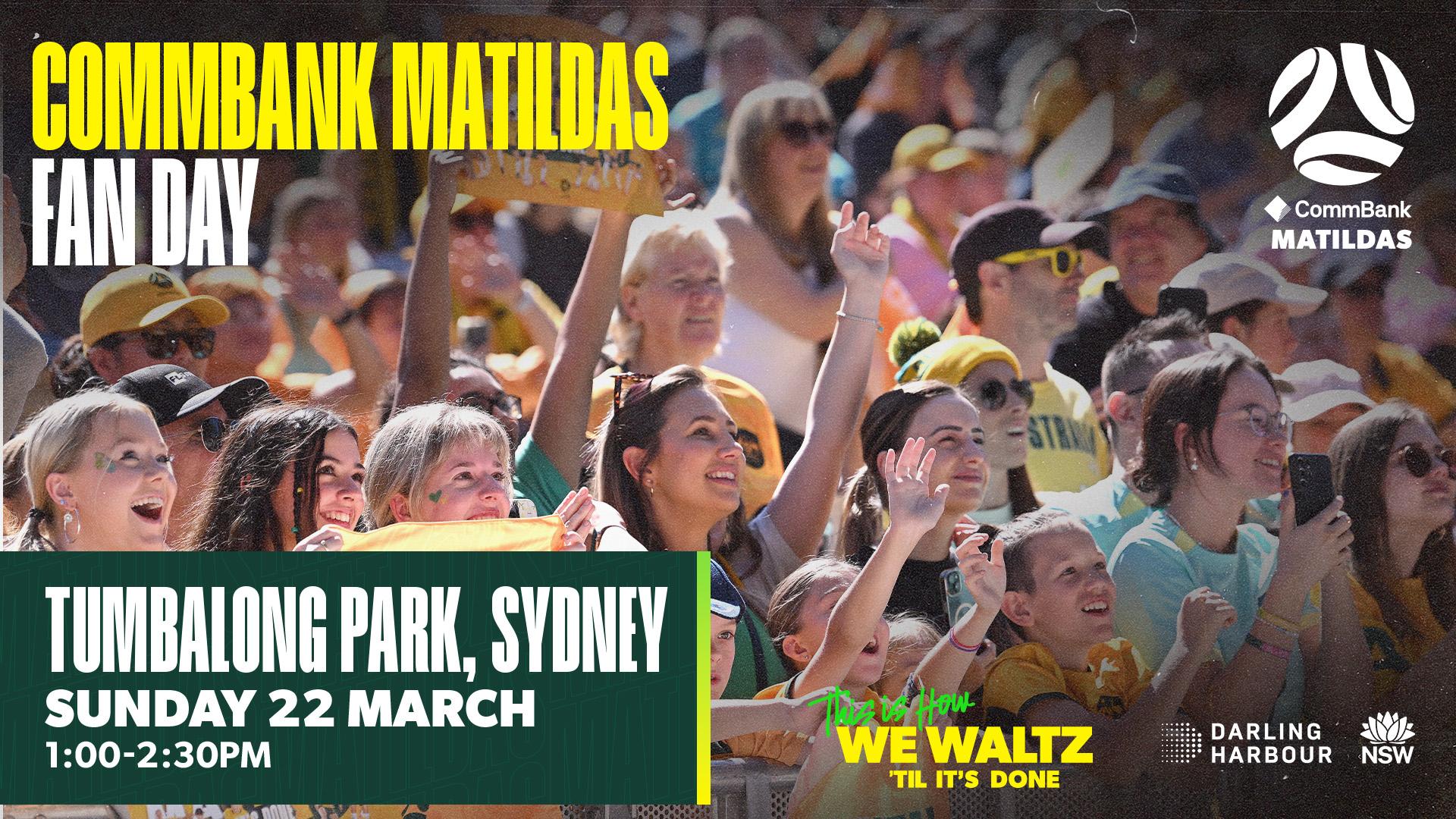 CommBank Matildas Official Thank You Event - Sunday, 22nd March Tumbalong Park, Sydney