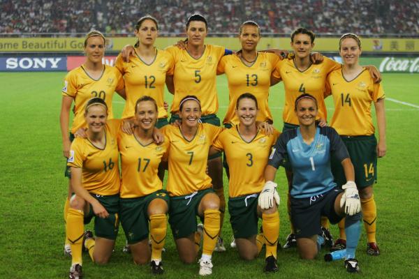 The Westfield Matildas starting side featuring Garriock, McCallum and Alagich.