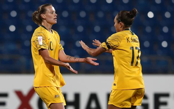Emily Van Egmond and Kyah Simon