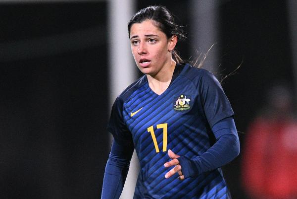 Alex Chidiac in action for the Westfield Matildas.