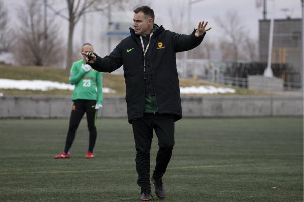 Ante Milicic issues instructions during the latest training session in Denver