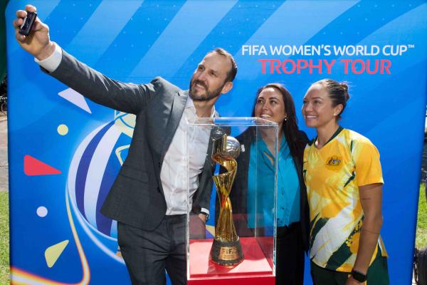 FIFA Women's World Cup Trophy Tour_Mark Schwarzer selfie