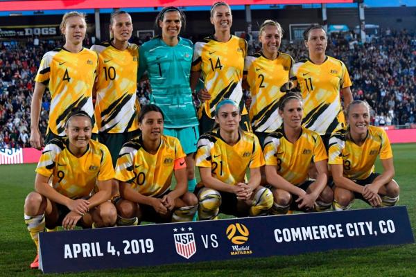 Matildas team group in USA