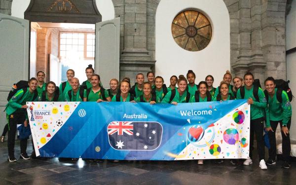 Matildas arrive in France