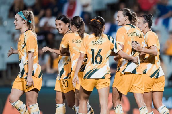 Westfield Matildas celebrate a goal