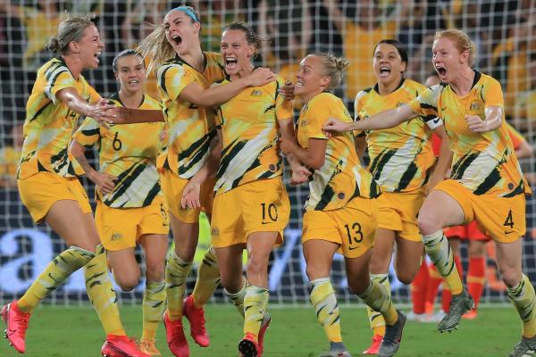 Westfield Matildas celebrate van Egmond's late goal