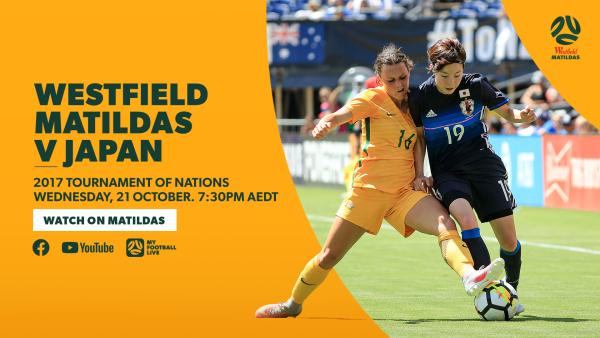 Matildas v Japan 2017 Tournament of Nations