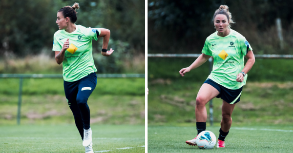 Chloe Logarzo and Jenna McCormick in camp, September 2021