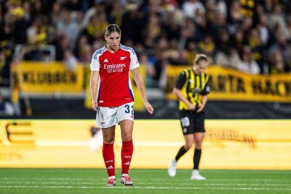 Kyra Cooney-Cross of Arsenal during the UEFA Women’s Champions League qualifying match between Häcken and Arsenal on September 18, 2024 in Gothenburg. (Photo: Mathias Bergeld/ BILDBYRAN via IMAGO)