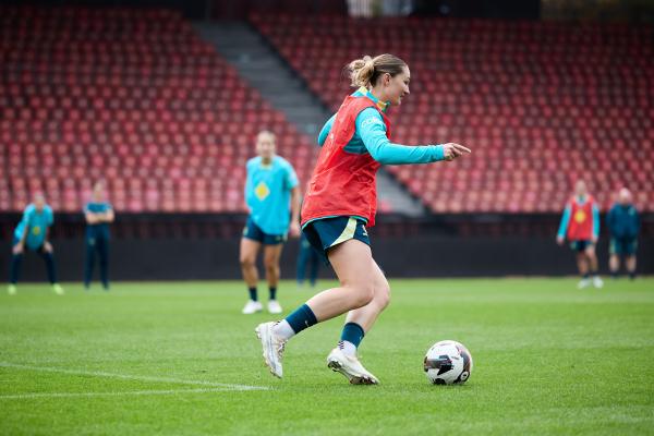 Winonah Heatley trains in Switzerland with the CommBank Matildas - Rachel Bach / By The White Line