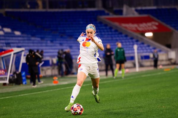 Lyon, France Ellie Carpenter (12 Olympique Lyonnais) in action during the UEFA Women™s Champions League game between Olympique Lyonnais and AS Roma at Groupama Stadium in Lyon, France. (Pauline FIGUET SPP)