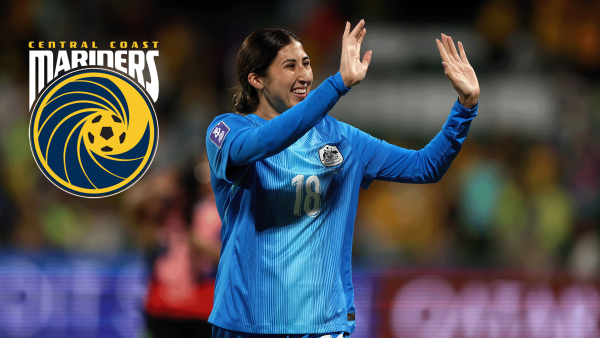 Morgan Aquino signs for the Central Coast Mariners in the A-League Women’s