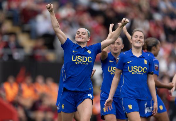 Manchester United, ManU v Chelsea FC - Barclays Women s Super League 2026 27 LEIGH, ENGLAND - SEPTEMBER 13: Ellie Carpenter of Chelsea celebrates scoring the fourth goal during the Barclays Women s Super League 2026 27 match between Manchester United and Chelsea FC at Progress with Unity Stadium on September 13, 2026 in Leigh, England. 