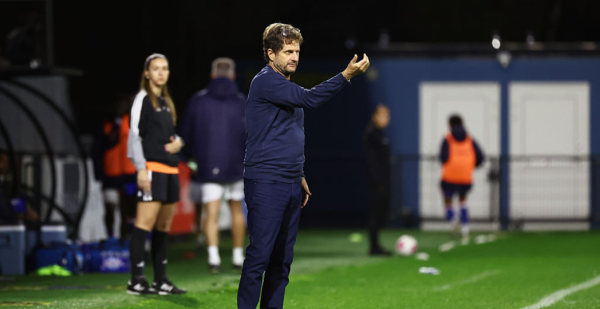 CHAMBLY, FRANCE - OCTOBER 13: Joe Montemurro, Head Coach of Australia, reacts during the Women's International Friendly match between Haiti and Australia at Stade Walter-Luzi on October 13, 2026 in Chambly, France. (Photo by Catherine Steenkeste/Getty Images for Football Australia)
