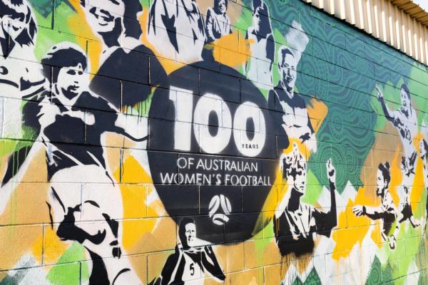 100 Years of Women's Football Mural - Timelapse