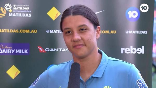 Kerr: It was emotional arriving at the stadium | Interview | CommBank Matildas v Brazil